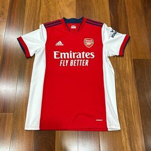 NWT Men's adidas Arsenal FC 2019 Home Jersey, Red/White, L GM0217
